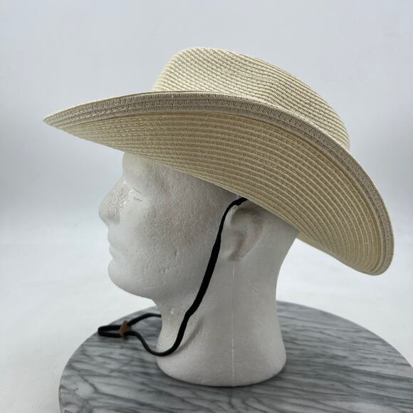 Furtalk Sun Hat Womens M/L Ivory Beach Retro Western Outdoor Curved Rim Visor - Picture 6 of 12